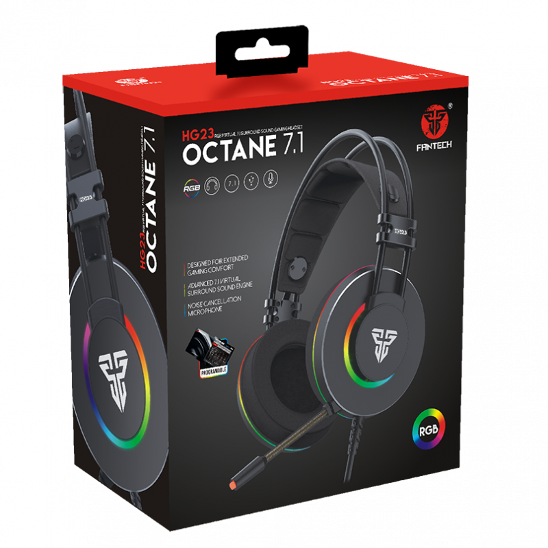 Auscultador Fantech Octane 7.1 Surround HG23 RGB 4