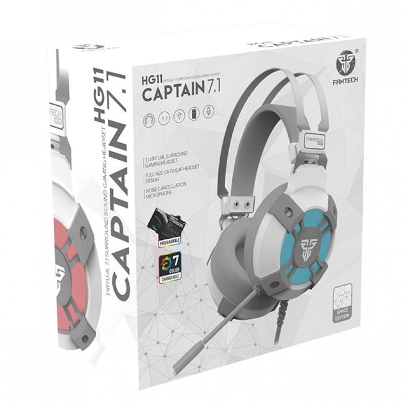 Auscultador Fantech Captain Virtual 7.1 HG11 Space Edition 4