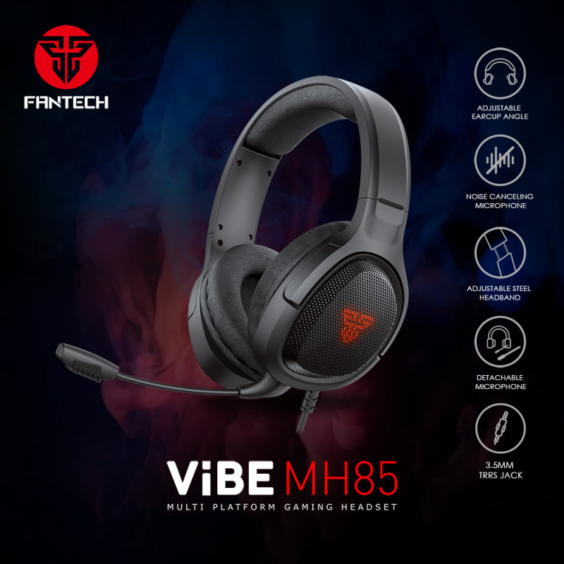 Auscultador Fantech ViBE MH85 Multi-Plataforma Red Led 5