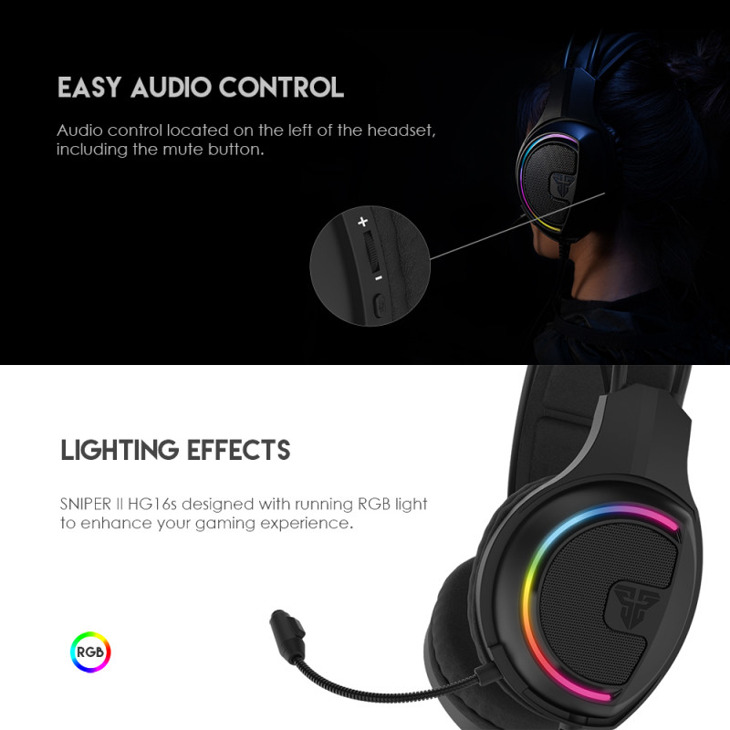 Auscultador Fantech Sniper II 7.1 Virtual Surround HG16s RGB 3