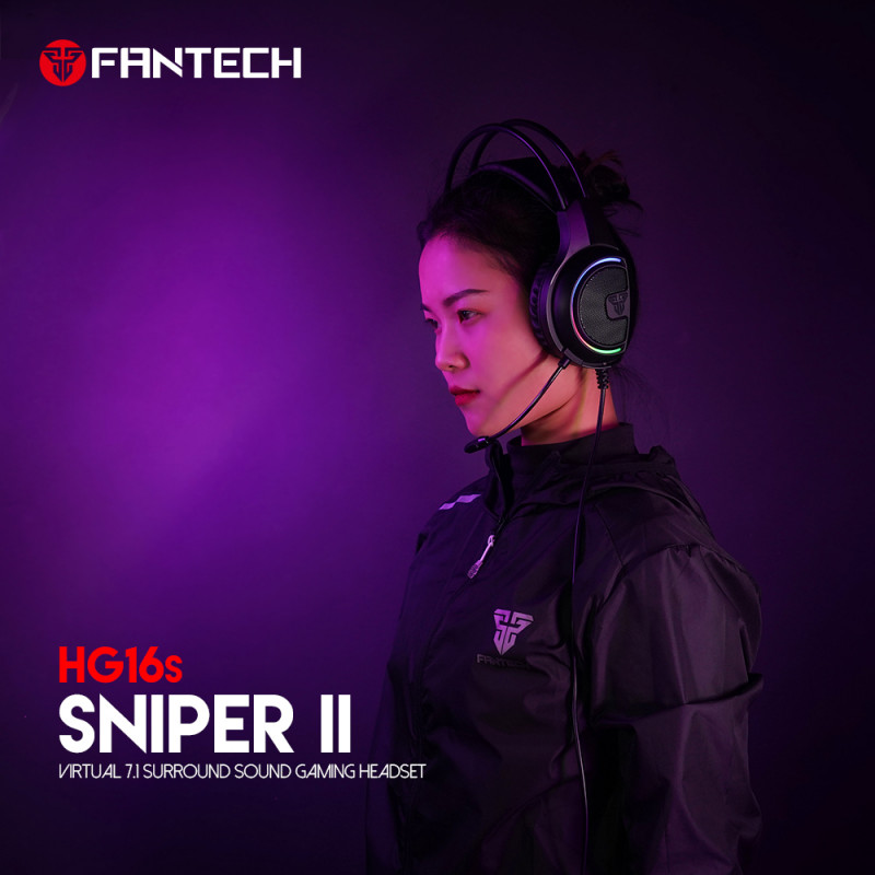 Auscultador Fantech Sniper II 7.1 Virtual Surround HG16s RGB 5