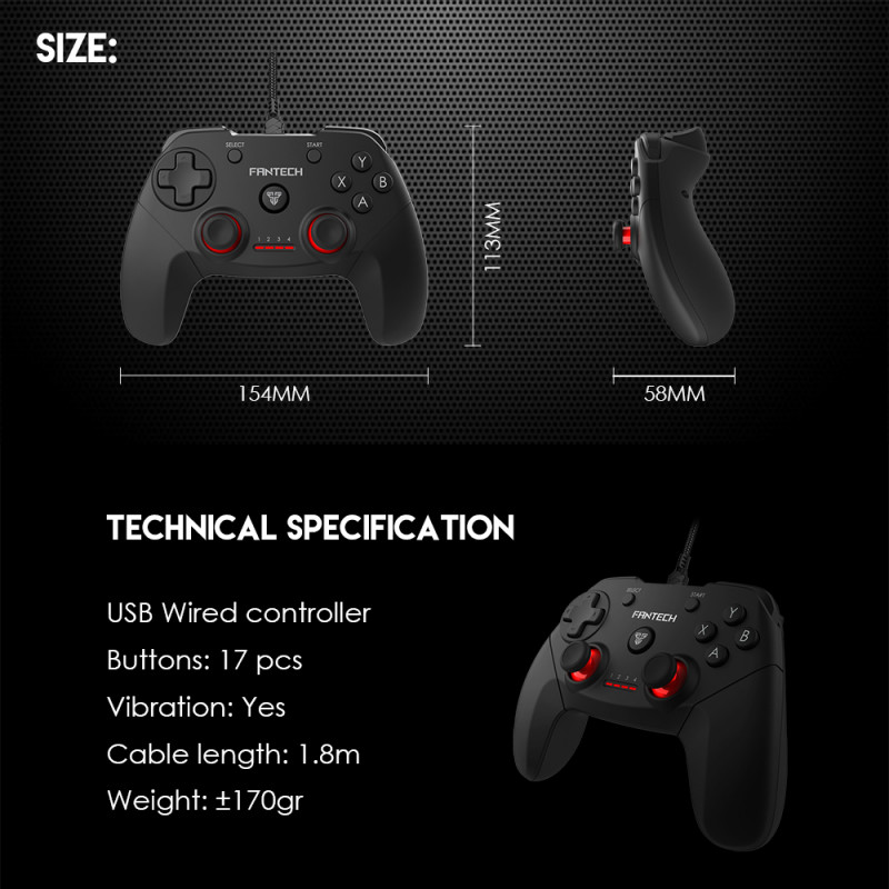 Gamepad Fantech Revolver GP12 - PC / PS3 5