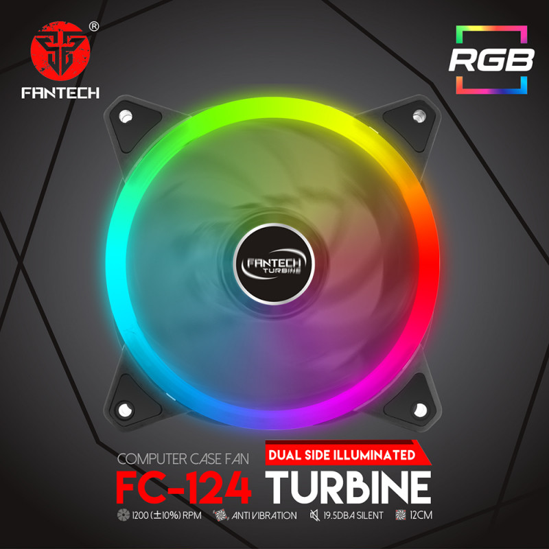 Ventoinha Fantech Turbine RGB FC124 12cm 5