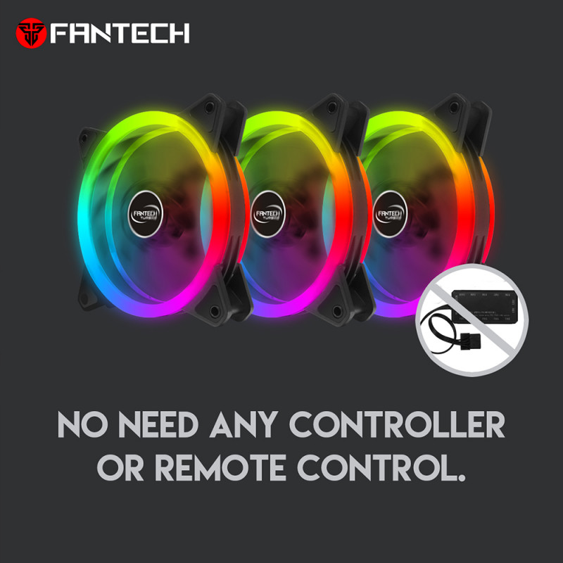 Ventoinha Fantech Turbine RGB FC124 12cm 6