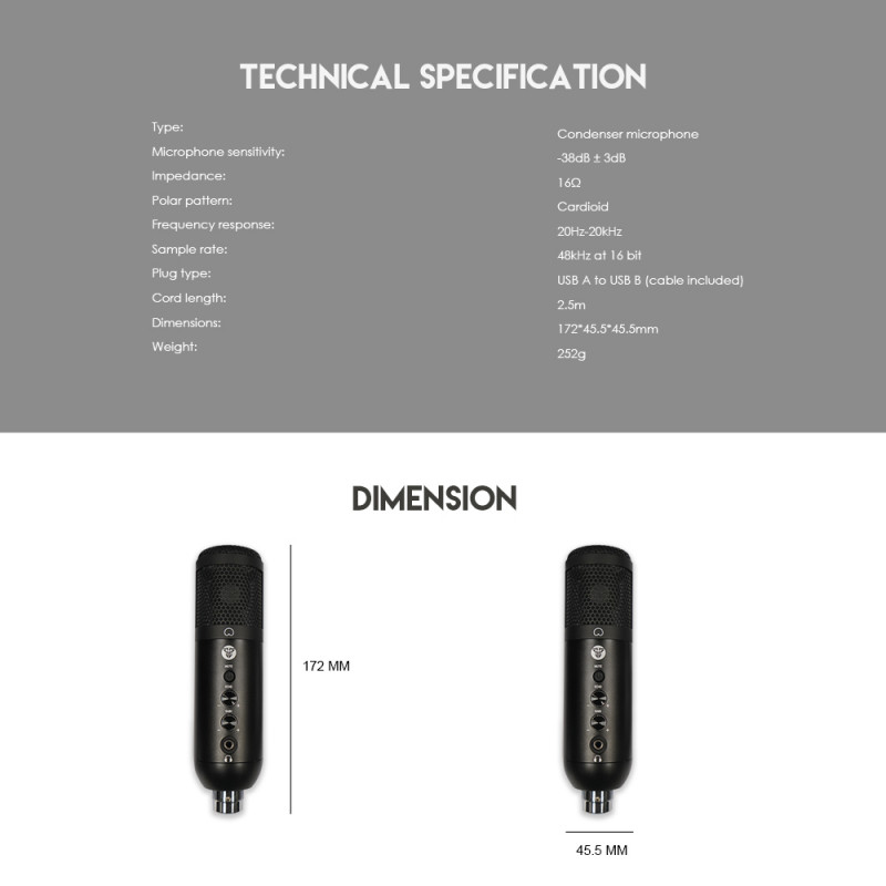 Microfone Fantech Leviosa MCX01 RGB 3