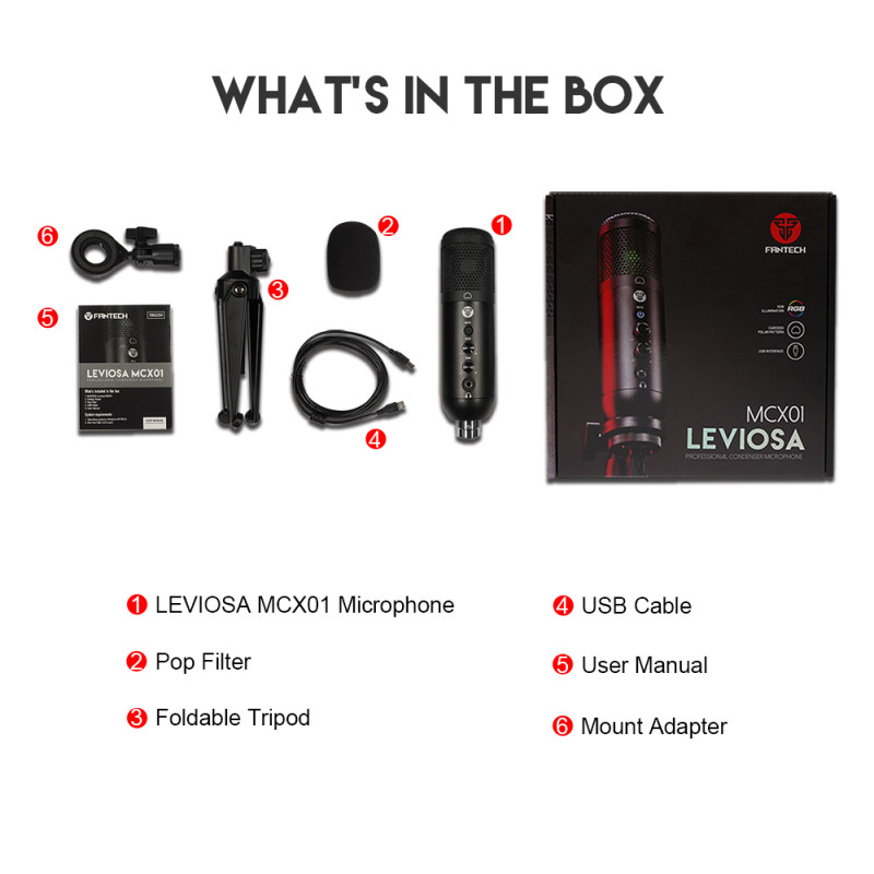Microfone Fantech Leviosa MCX01 RGB 6