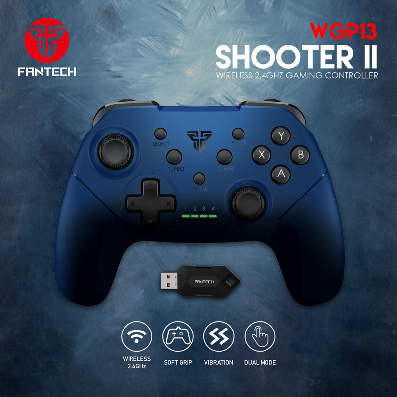 Gamepad Fantech Shooter II WGP13 Wireless Azul 6