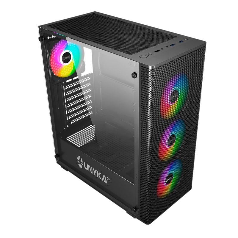 Caixa ATX Unykach MIR 100 ARGB Preta 2