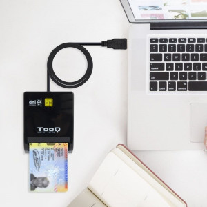 Leitor Smart Card DNI e Cartão de Cidadão TooQ Preto