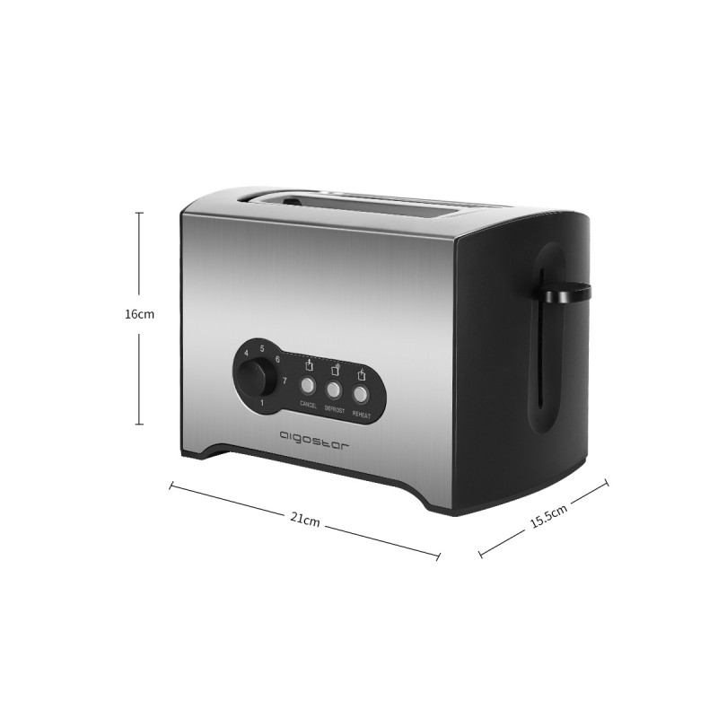 Torradeira 900W Prata Aigostar Sunshine 5