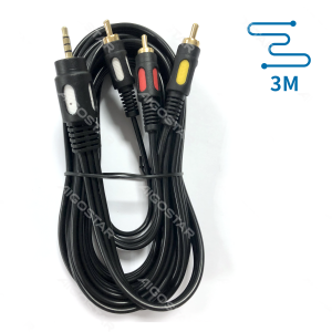 Cabo 3.5mm 4C - 3RCA macho Aigostar - 3 Metros