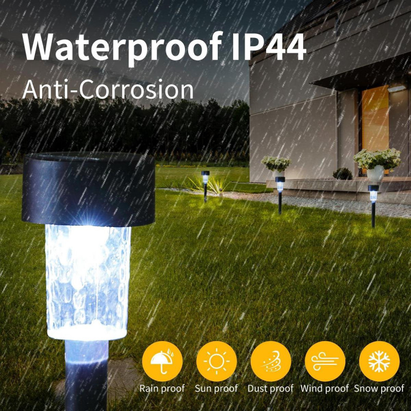Luz Solar Exterior IP44 6500K 0.06W Led Aigostar Cinza 1