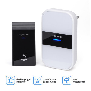 Campainha Sem Fios AC Aigostar IP44 150 metros Branca