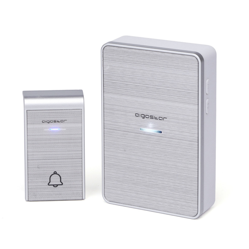 Campainha Sem Fios AC Aigostar IP44 150 metros Silver 1