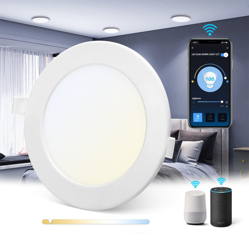 Downlight LED Inteligente Wifi 6W CCT 115mm Aigostar App