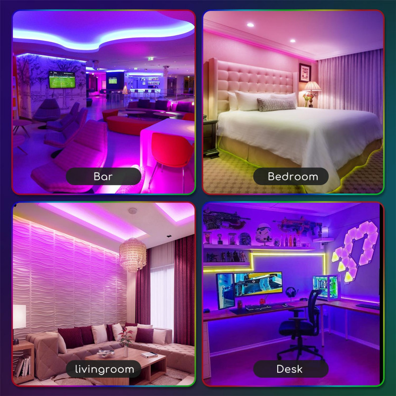 Fita Led RGB 5 Metros IP65 24W Aigostar c/ Comando 2