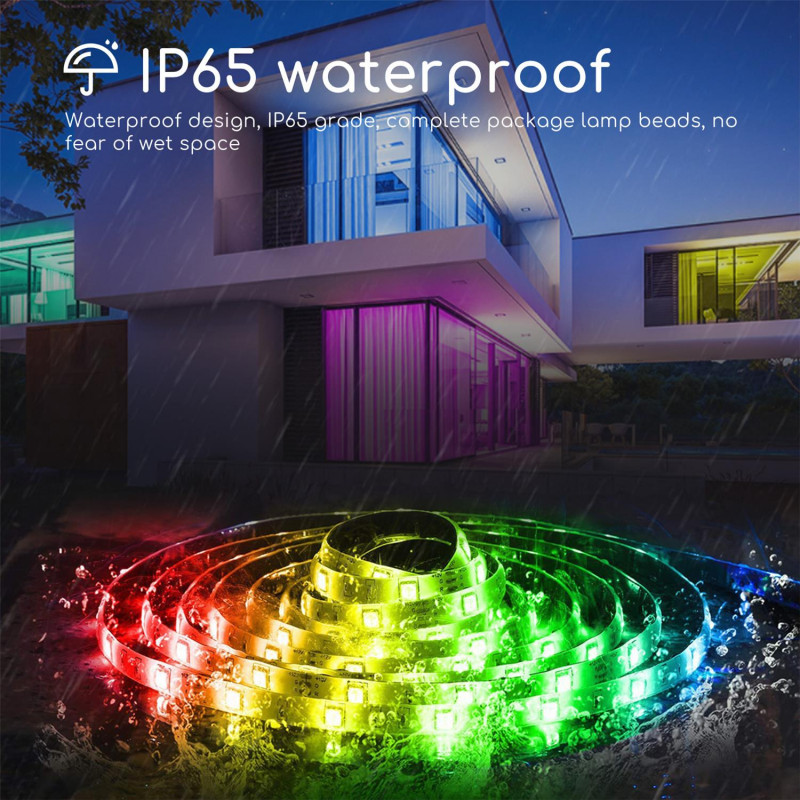 Fita Led RGB 5 Metros IP65 24W Aigostar c/ Comando 3