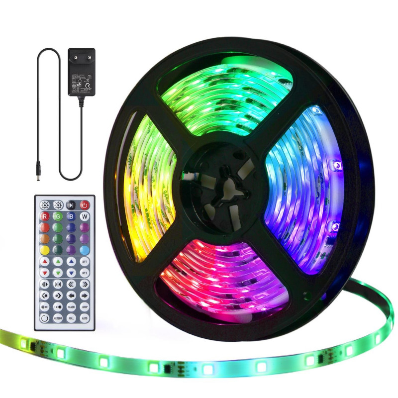 Fita Led RGB 5 Metros IP65 24W Aigostar c/ Comando 6