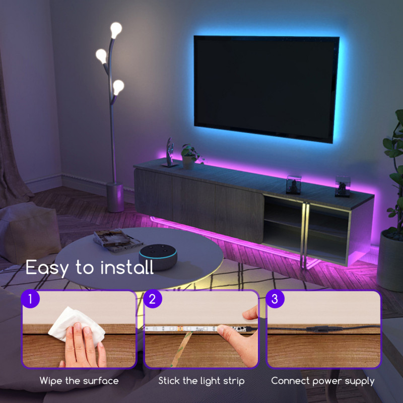 Fita Led RGB 5 Metros Aigostar 3000K com Controlo Remoto 5