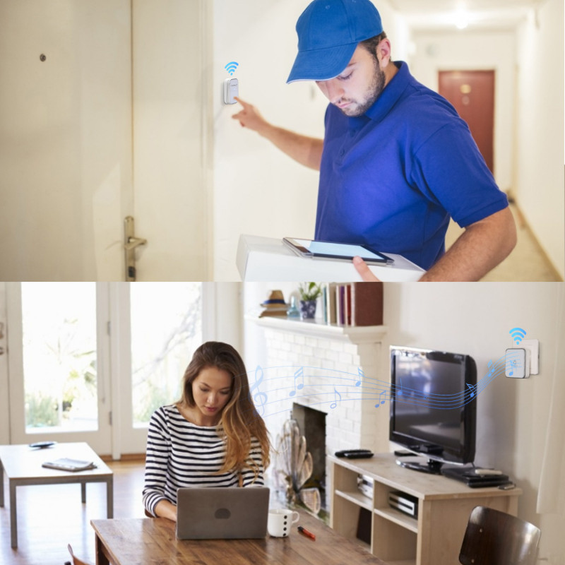 Campainha Sem Fios Aigostar IP57 150 metros Cinza 2