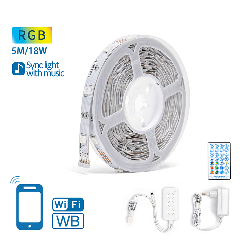 Fita Led WiFi Inteligente 5 Metros RGB 18W Aigostar 1