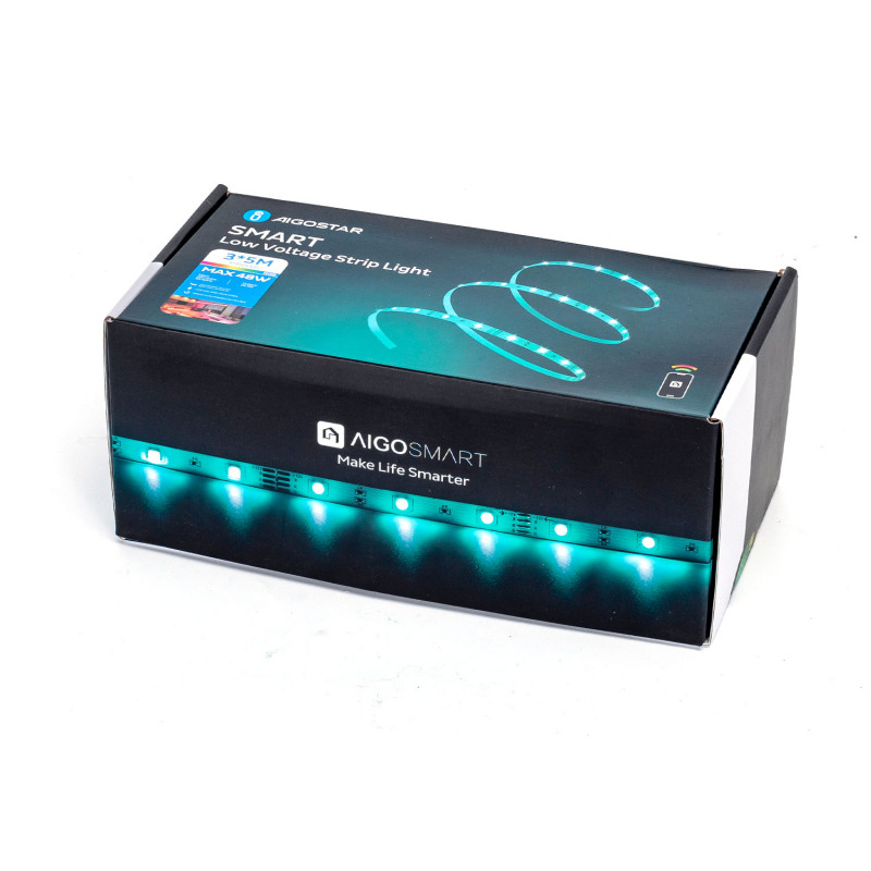 Fita Led WiFi Inteligente 15 Metros (3 x 5m) RGB 48W Aigostar 3