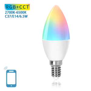 Lâmpada Smart LED WiFi RGB C37 E14 6.5W Aigostar