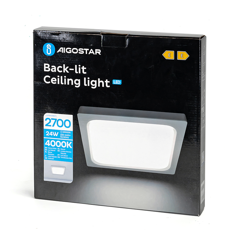 Downlight LED 24W 3000k 289mm Quadrado Aigostar 3