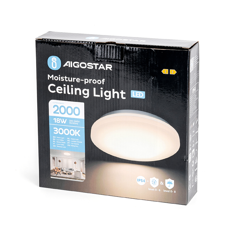 Luz de Teto LED 18W 3000k 222mm IP54 Aigostar 2