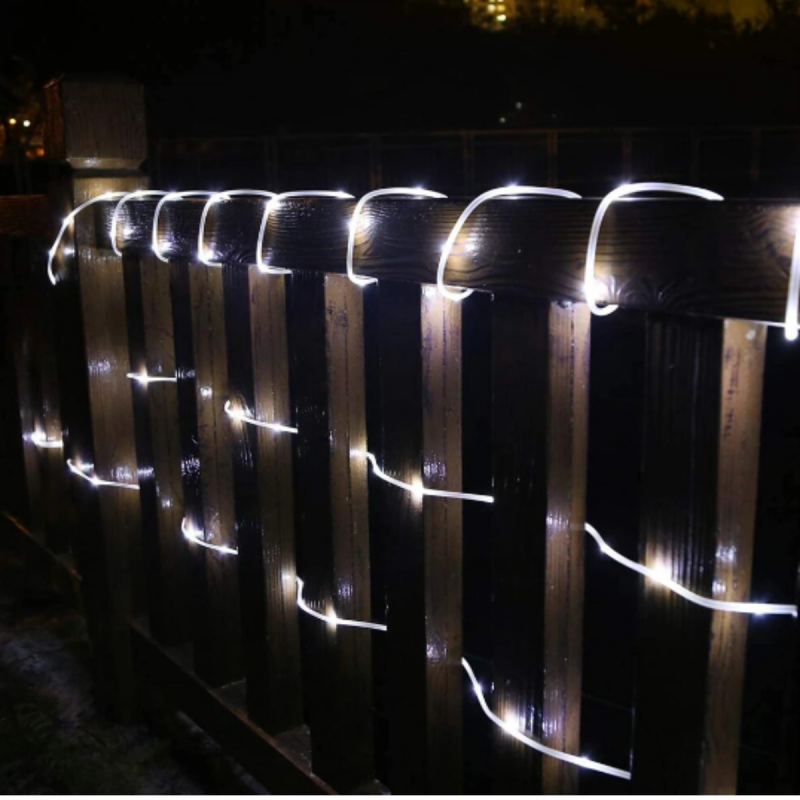 Cordão de Luz 10 metros c/ Painel Solar Luz Branca IP65 Aigostar 2