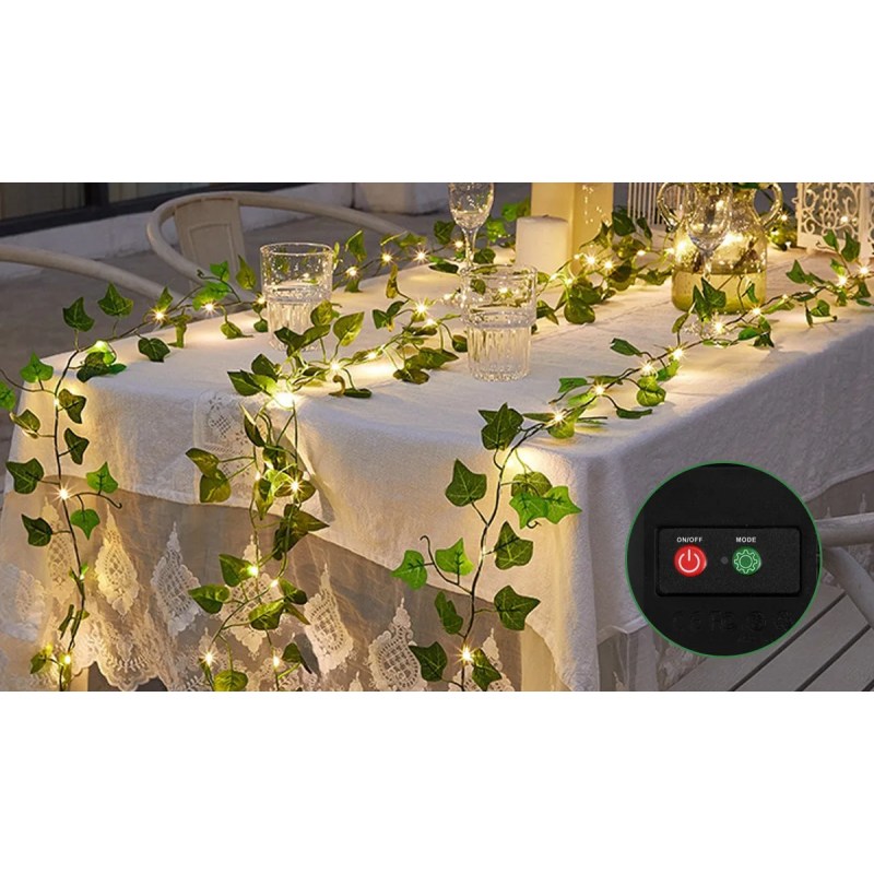 Plantas Solares Simuladas - Trepadeira 2x10 Metros LED 2700K 4
