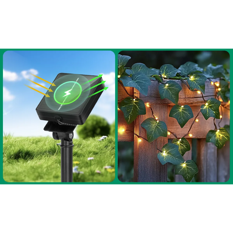 Plantas Solares Simuladas - Trepadeira 2x10 Metros LED 2700K 6