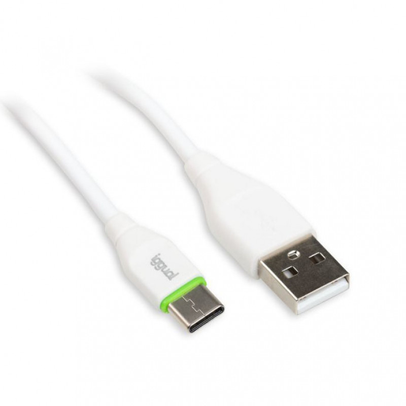 Cabo USB-A / USB-C 1 Metro Branco Iggual 2