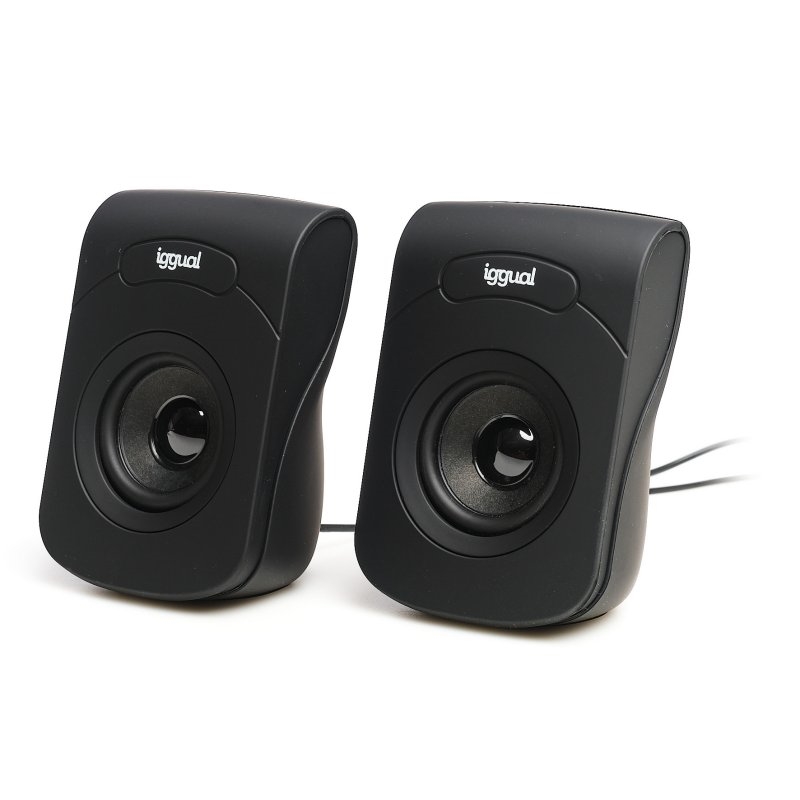 Colunas de Som iggual 2.0 6W mini-jack + USB 1