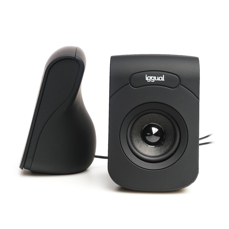 Colunas de Som iggual 2.0 6W mini-jack + USB 3