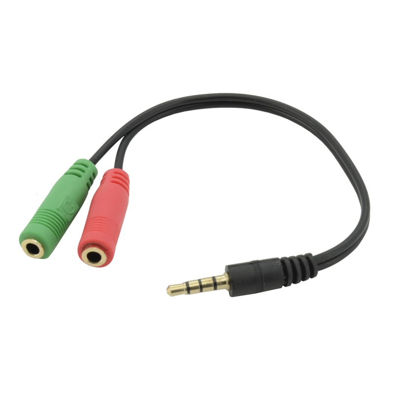Cabo Áudio iggual Adaptador Jack 3.5mm 2 Fêmea p/ 1 Macho 1