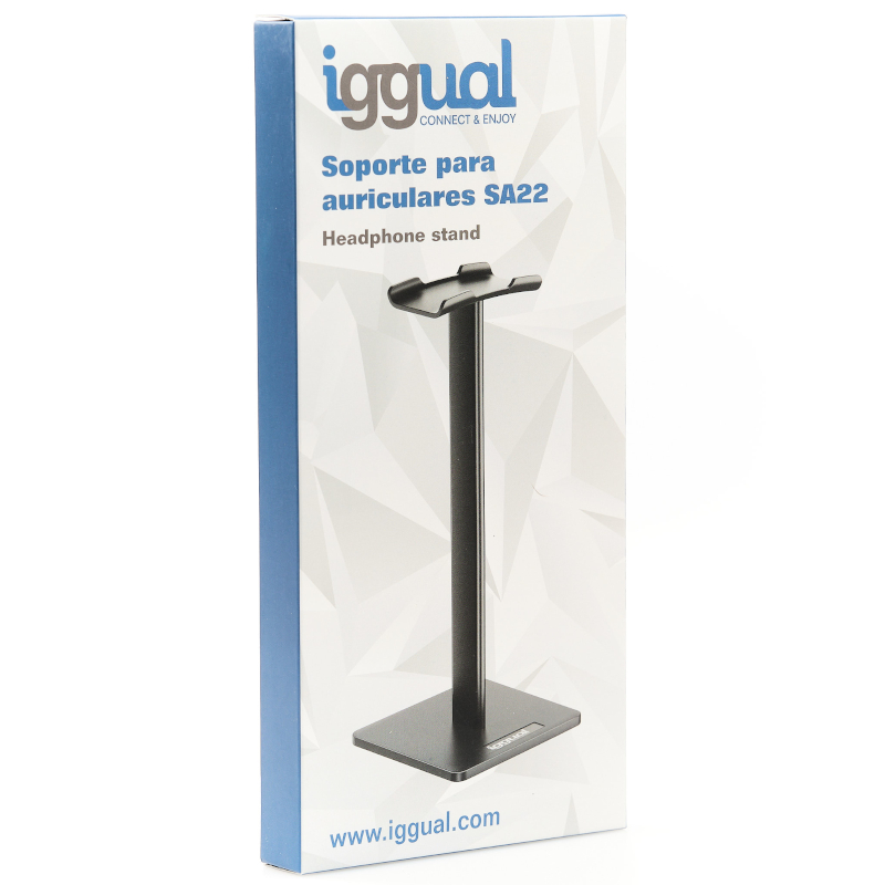 Suporte Auriculares Iggual SA22 Preto 3