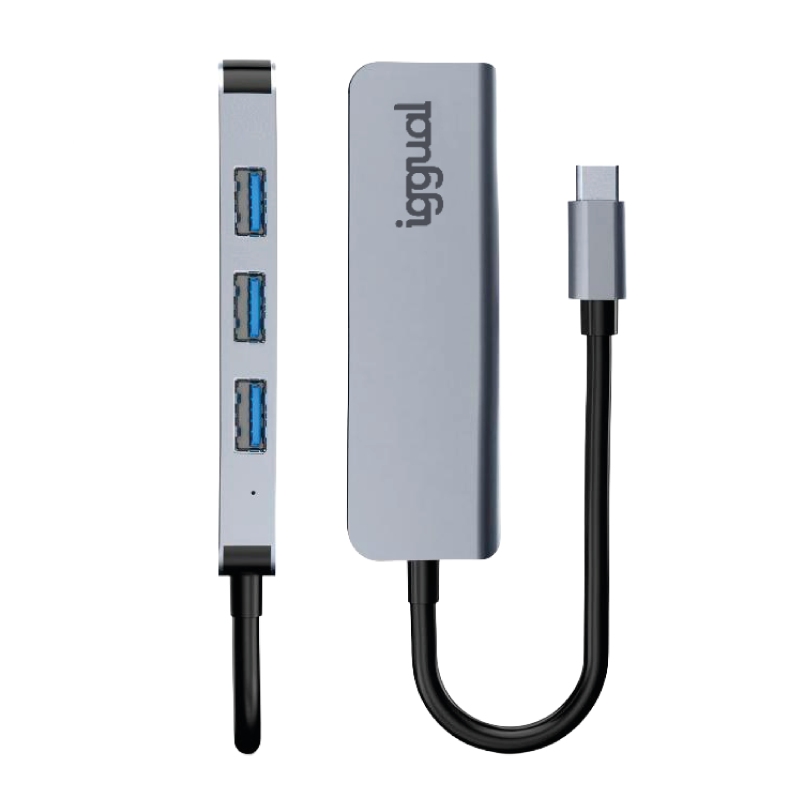 Hub TYPE-C 4 Portas 3x USB 3.0 Iggual 1