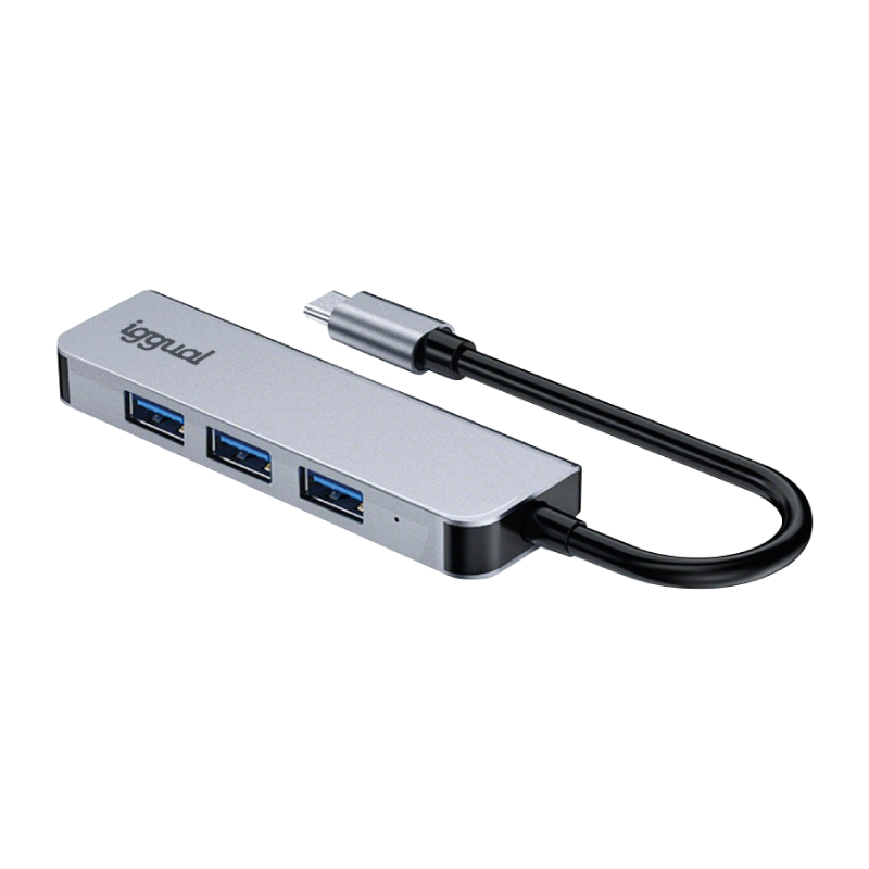 Hub TYPE-C 4 Portas 3x USB 3.0 Iggual 2