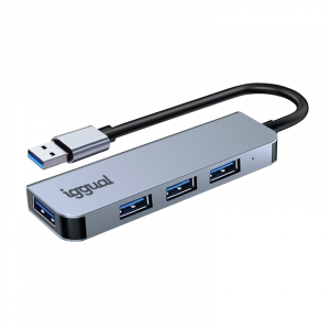 Hub iggual USB-A 3.0 x 4 Portas USB-A 3.0