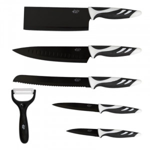 Set de 6 Facas Cecotec Swiss Chef preto