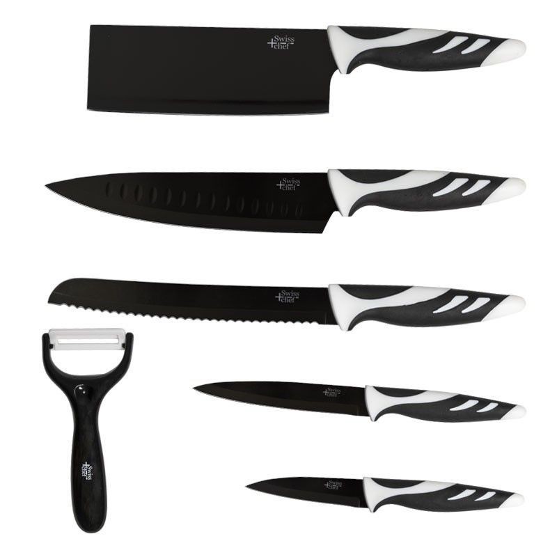 Set de 6 Facas Cecotec Swiss Chef preto 1