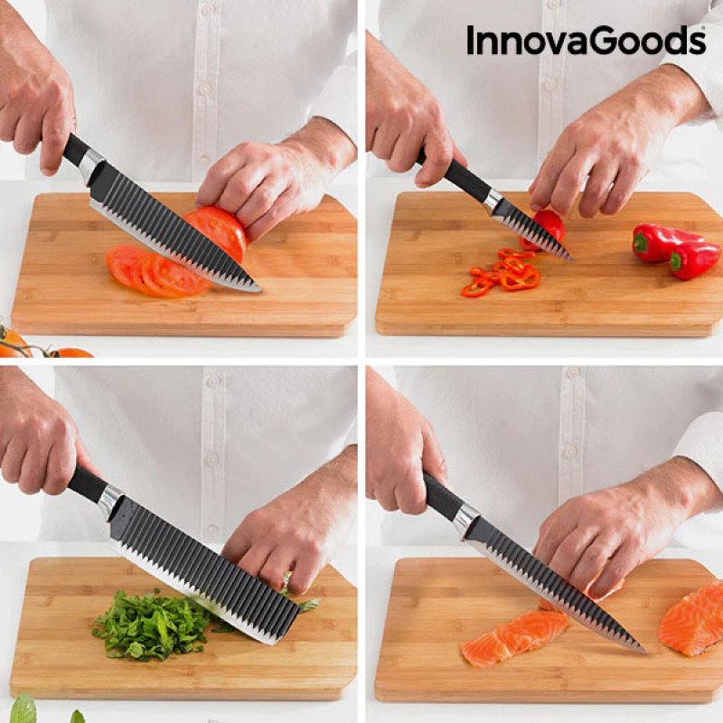 Conjunto de Facas Namiutsu Black Shark Swiss Q InnovaGoods (4 Peças) 3