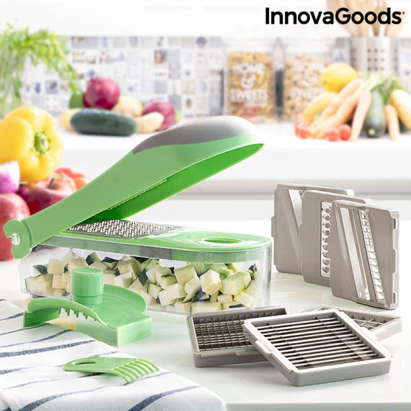 Cortador de Verduras, Ralador e Mandolina com Receitas e Acessórios 7 em 1 Choppie Expert InnovaGoods 1