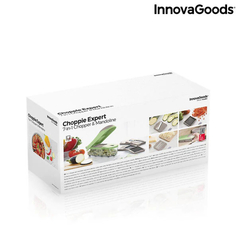 Cortador de Verduras, Ralador e Mandolina com Receitas e Acessórios 7 em 1 Choppie Expert InnovaGoods 6