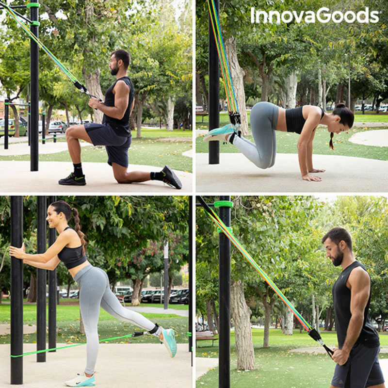 Conjunto de Elásticos de Resistência com Acessórios e Guia de Exercícios Rebainer InnovaGoods (pack de 5) 4