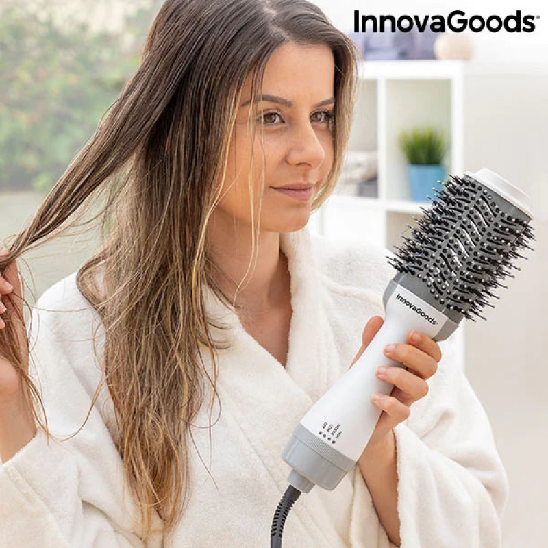 Secador Escova e Volumizador Iónico Volumio InnovaGoods 1000W 3