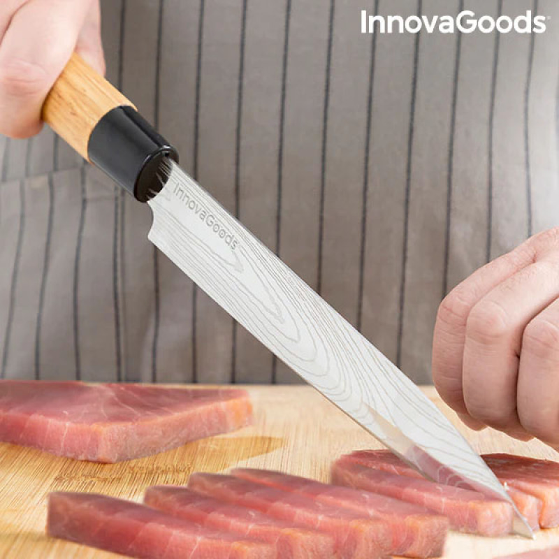 Conjunto de Facas Japonesas com Estojo de Transporte Profissional Damas·Q InnovaGoods 4