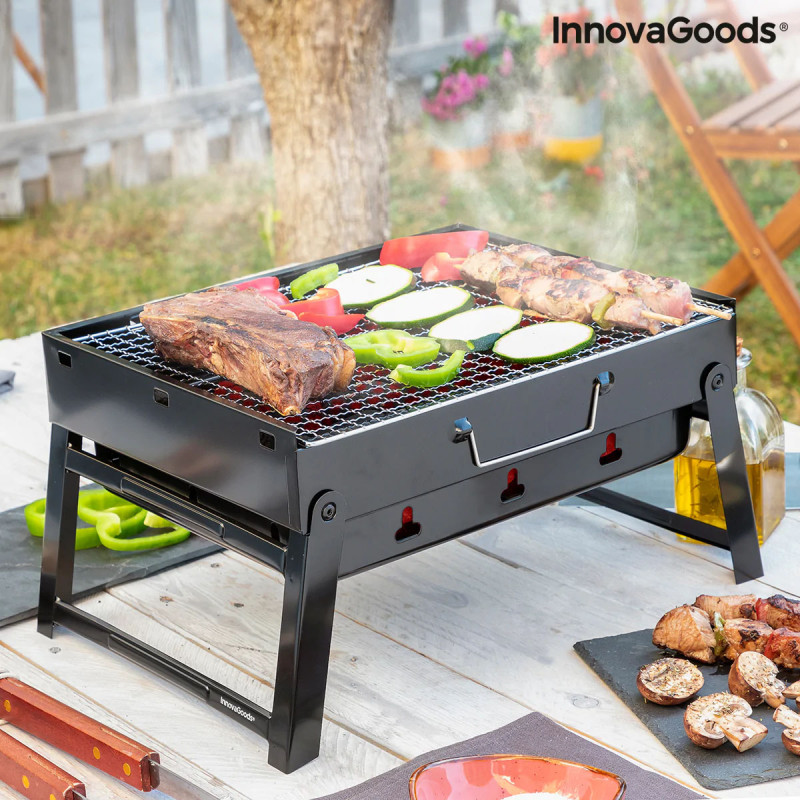 Grelhador dobrável portátil para Carvão BearBQ InnovaGoods 1