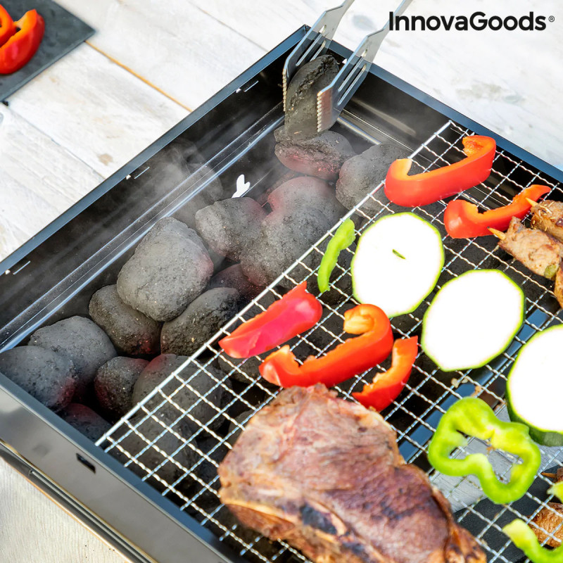 Grelhador dobrável portátil para Carvão BearBQ InnovaGoods 5